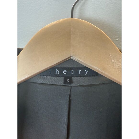 Theory Gabe B Tailored Blazer Women’s Gray Size 6 Work Jacket - Picture 2 of 6